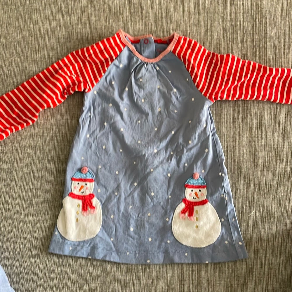 Baby Boden snowman dress